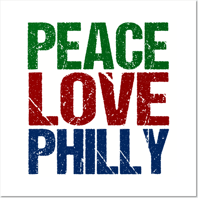 Peace Love Philly Philadelphia Pride Wall Art by epiclovedesigns